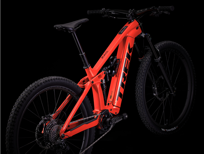 Trek Rail 9.9 CX Race Full Suspension Electric Mountain Bike 2024 in Lava Red-2